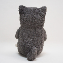 オーガニックコットン草木染め柴犬のぬいぐるみ【黒柴】Mサイズ 4枚目の画像