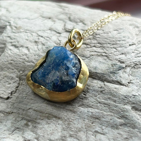 K24純金+K22◇ラズライト◇Lazulite ◇地球の様な宝石