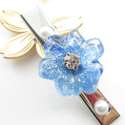 あの日の苦い思い出は、クォーツに映っているから、いつか克服できますように♪<創作ヘアクリップ>HC067 1枚目の画像