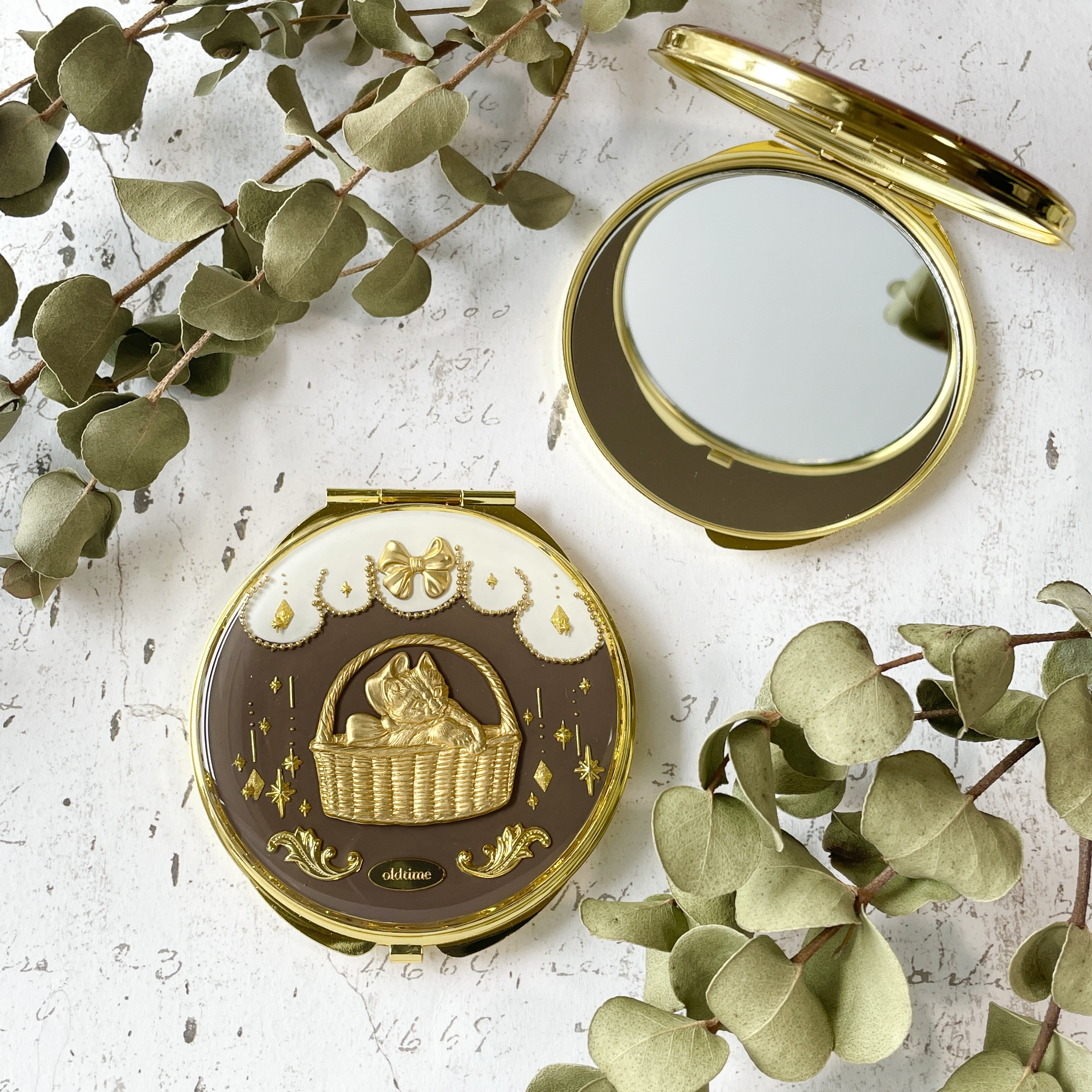 【丸型ミラー】お気に入り全部／両面ミラー　鏡　コンパクト　レジン　（無料ギフトラッピング）