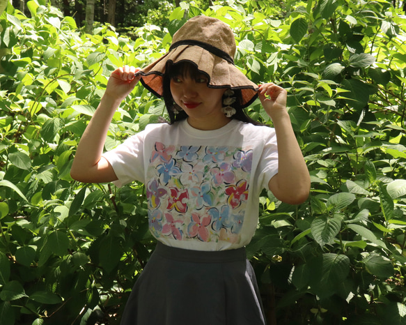 アートを着るＴシャツ  紫陽花 11枚目の画像