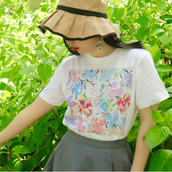アートを着るＴシャツ  紫陽花 1枚目の画像