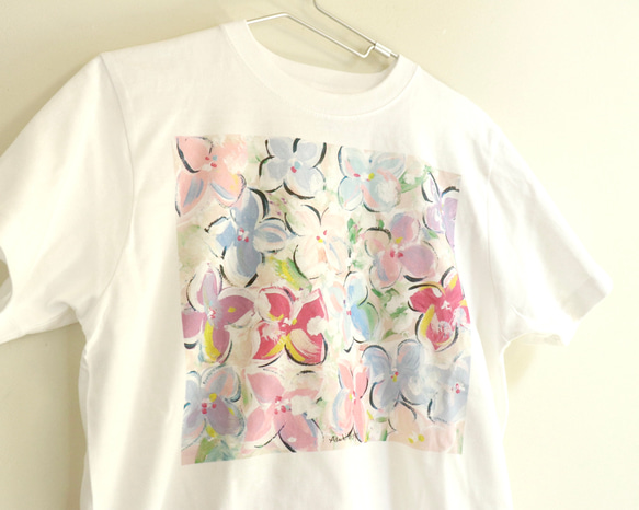 アートを着るＴシャツ  紫陽花 3枚目の画像