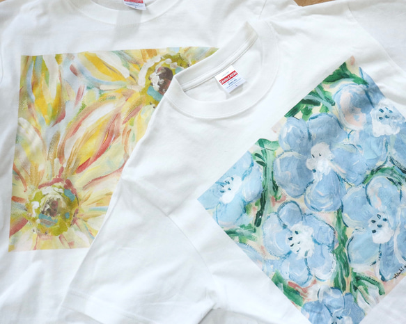 アートを着るＴシャツ  紫陽花 6枚目の画像