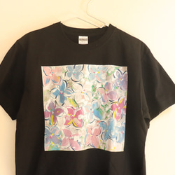 アートを着るＴシャツ  紫陽花 7枚目の画像