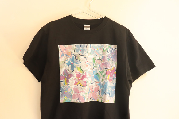 アートを着るＴシャツ  紫陽花 7枚目の画像