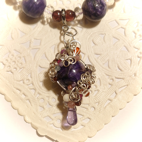 高品質 チャロアイト（13mm） チャーム その他アクセサリー 庭園