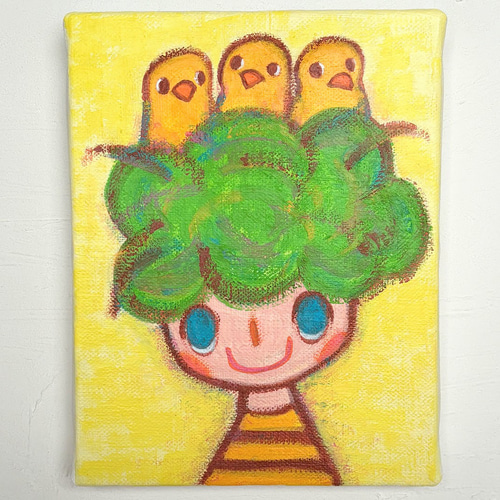 鳥の巣頭」原画 絵画 絵画 KATAKATA COBAJI 通販 17803846｜Creema