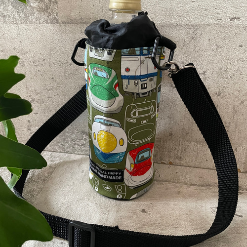 トレインフェイス＊電車＊ペットボトルカバー＊水筒カバー＊水筒