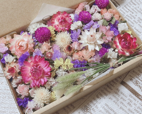 人気3種セット たっぷり ドライフラワー 花材 ハンドメイド ドライ