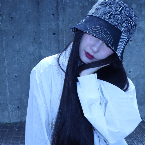 切り替えリバーシブルユニセックスバケットハット 0010BC