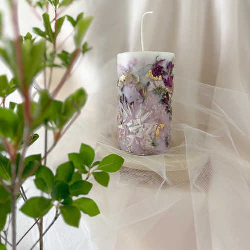 ボタニカルキャンドル/ソイワックス 静寂】ソイワックス ボタニカルキャンドル アロマキャンドル