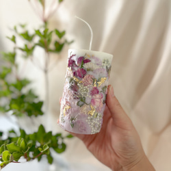 ボタニカルキャンドル/ソイワックス 一点物】暮らしに彩りを ✿*:・ﾟ ボタニカルキャンドル ソイワックス