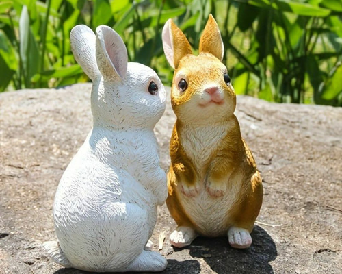 2個セット かわいいウサギのオブジェ イースターバニー 2個セット かわいいウサギのオブジェ イースターバニー