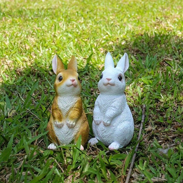 かわいいウサギのオブジェ 2色展開 ホワイト イエロー