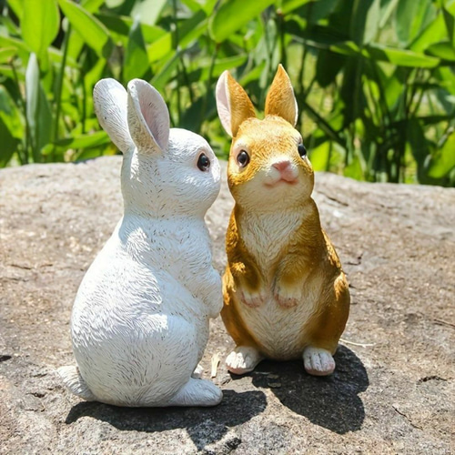 かわいいウサギのオブジェ 2色展開 ホワイト イエロー
