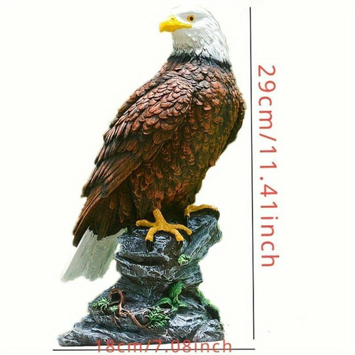 鷲の置物 ハクトウワシ鳥像 2色展開 アウトドア ガーデンレジン