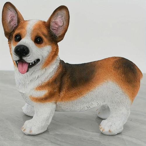 コーギーの置物 子犬の置物 ３色展開 イエロー ブラウン ブラック 家 置物 コーギーの置物 子犬の置物 3色展開 イエロー ブラウン