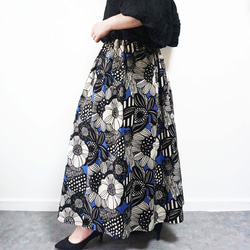 現品のみ 仕上がり品 アンティーク薔薇柄スカート グリーン RSH