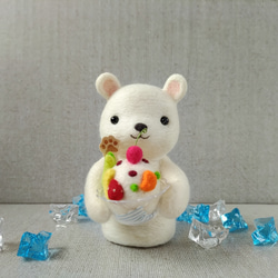 junpemiページ♡アイス気球- ̗̀ ☺︎ ̖́-チョコミント♡羊毛フェルト