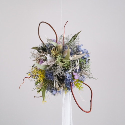 涼しげなブルーアジサイのフライングボール＊フライングリース＊開店  