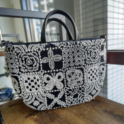 ミナペルホネン/フォレストタイルforest tileダークネイビー/ミニ