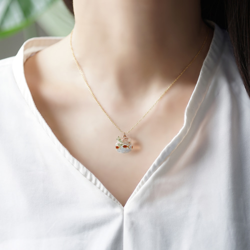 アクアマリン　ペリドット　ピンクスピルネル　　18金ネックレス アクアマリン ペリドット ピンクスピルネル 18金ネックレス