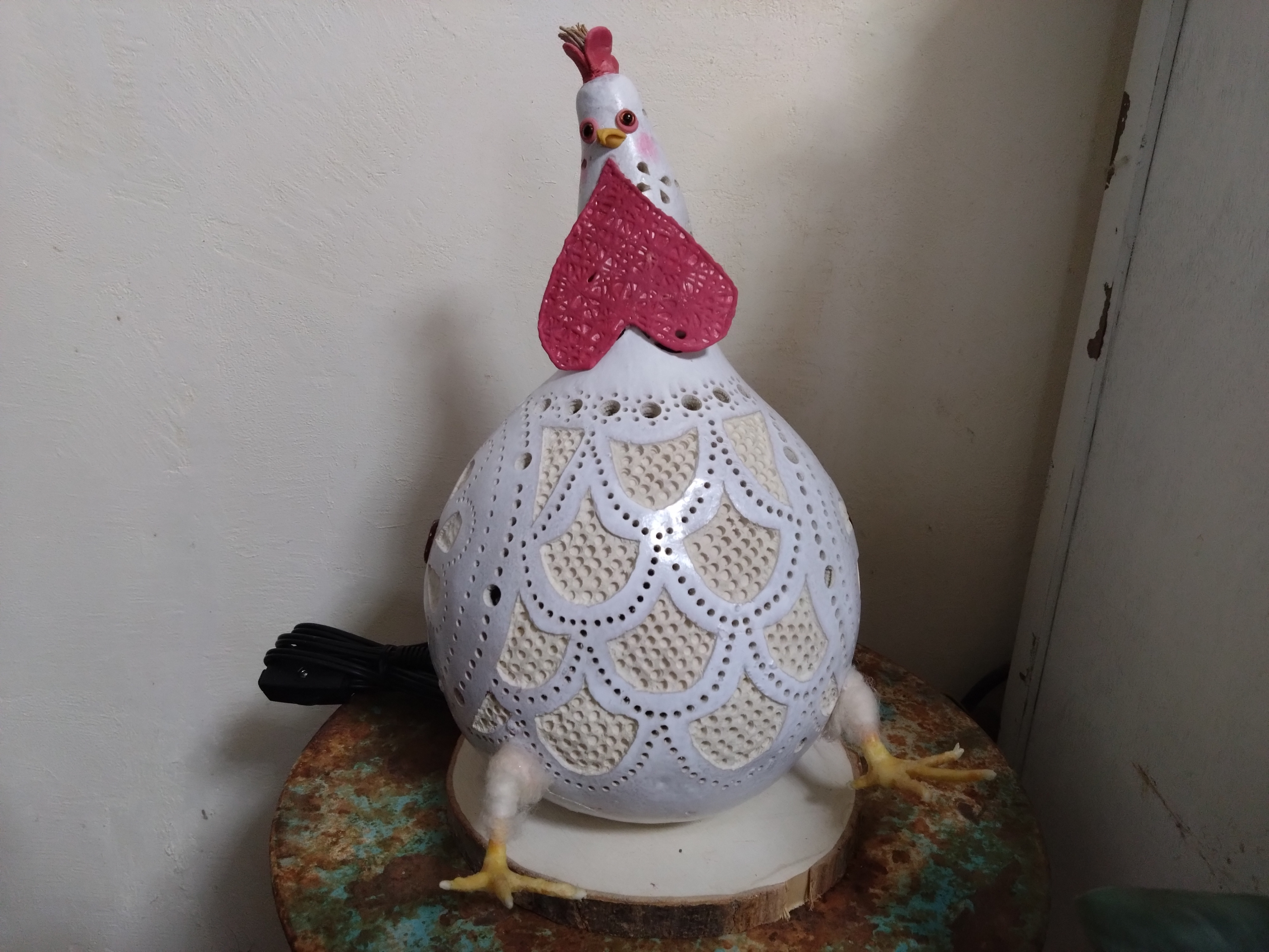 ひょうたんランプ　✤にわとり✤　Ｌ