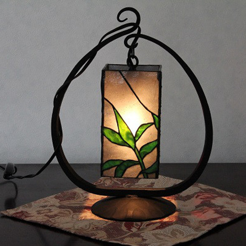 ステンドグラスのランプ『芍薬』 スタンドライト・テーブルランプ shop  