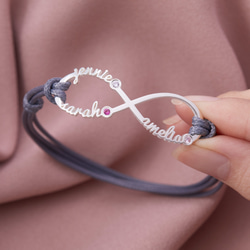 【オーダーメイド】名入れ 家族 誕生石 ブレスレット・母の日・誕生日ギフト・結婚記念日・おしゃれ・敬老の日 4枚目の画像