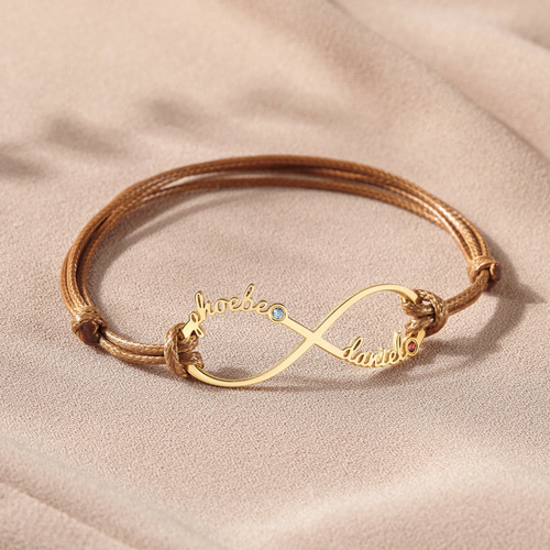 オーダーメイド】名入れ 家族 誕生石 ブレスレット・母の日