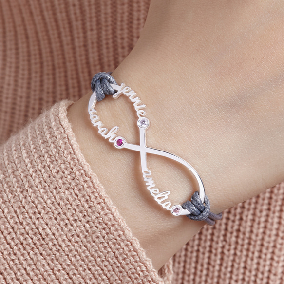 【オーダーメイド】名入れ 家族 誕生石 ブレスレット・母の日・誕生日ギフト・結婚記念日・おしゃれ・敬老の日 5枚目の画像