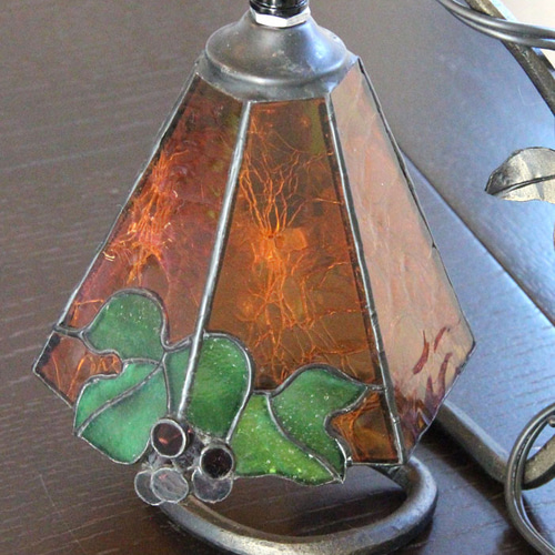 オリジナルステンドグラス『葡萄ランプ・ミニ』b スタンドライト