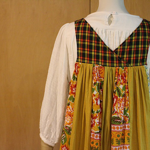 SOLD○衣替えセール○SAYOCAFEセレーノシリーズ、パッチワークギャザー  