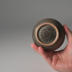 ブロンズ釉窯変釉紅帯焼酎グラス【２個セット】 5枚目の画像