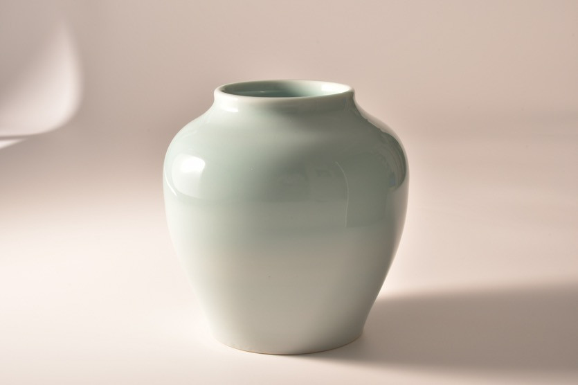 半磁器青磁花器【１点もの】訳アリ品のため30％