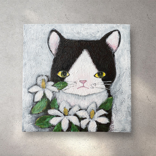絵画】ボタニカルアート「クチナシ」 原画 （ボタニカルアート