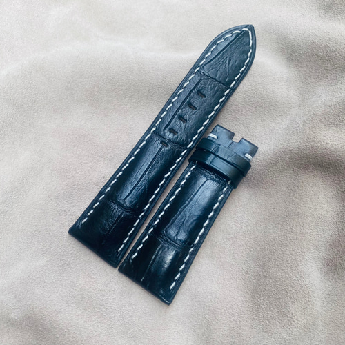 ブライトリング時計用のハンドメイド フレンチ クロコダイル レザー