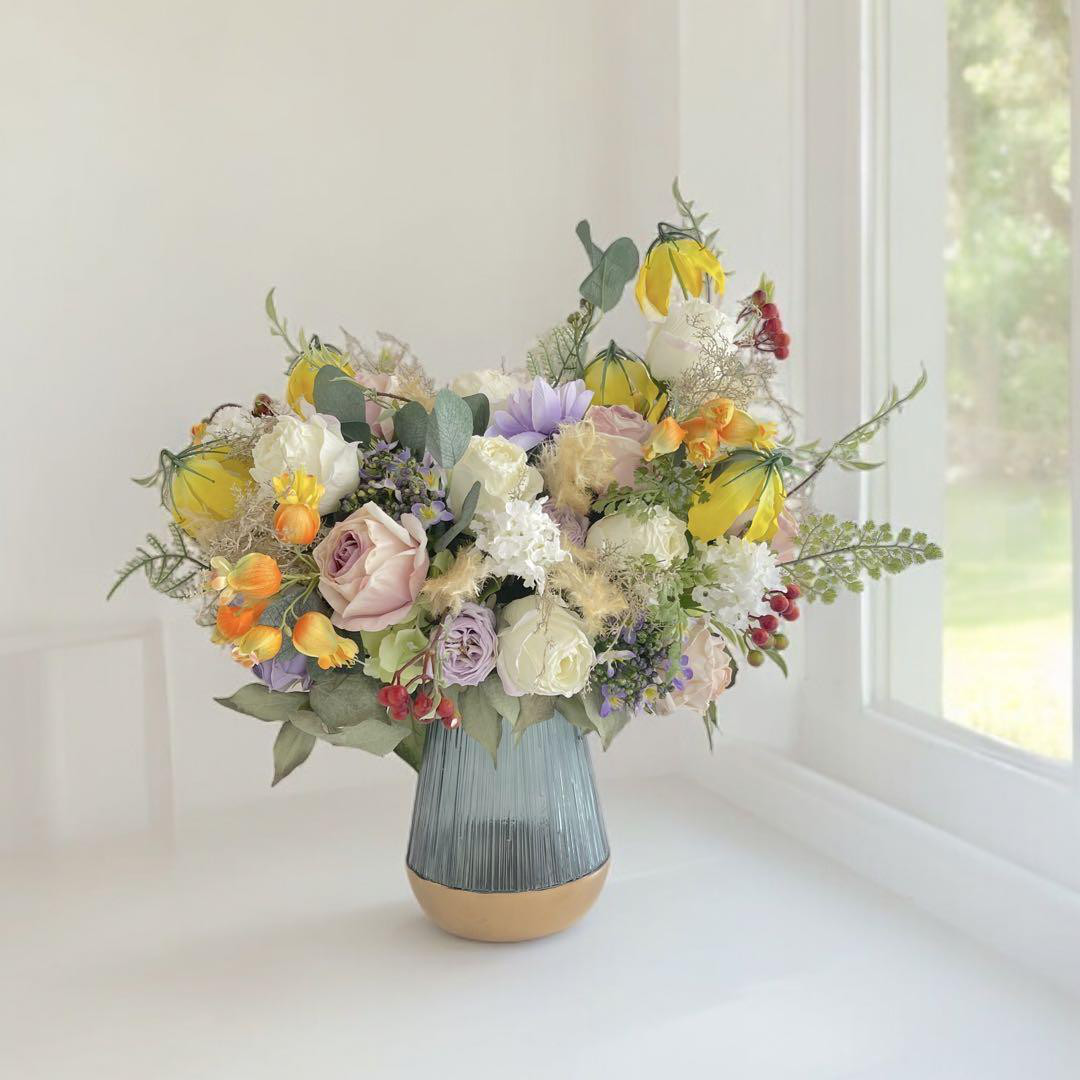 光触媒　フラワーアレンジ　父の日　誕生日　プレゼント　贈り物　夏　梅雨　紫陽花