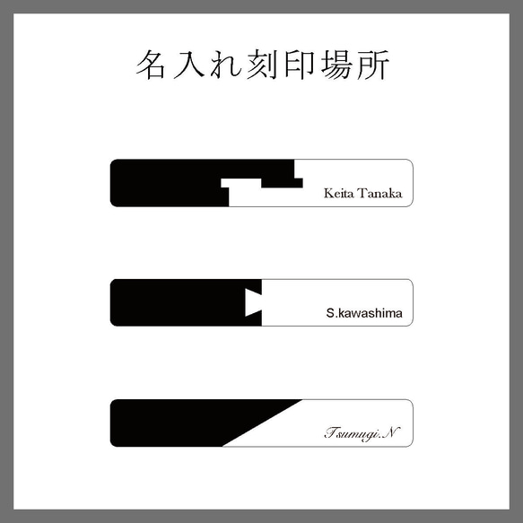 「Kana」名入れのできるウッドアクリルのネクタイピン 10枚目の画像