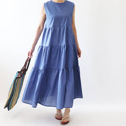 型紙ノースリーブティアードワンピース【875】 型紙 布と型紙のお店