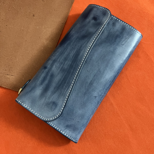 ネイビー ブラック ブラウン グリーン長財布 本革 ブライドルレザー