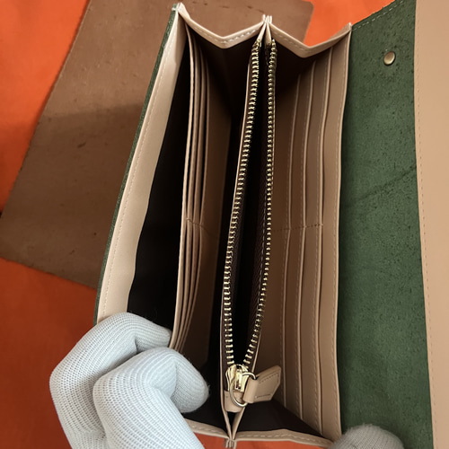 ネイビー ブラック ブラウン グリーン長財布 本革 ブライドルレザー