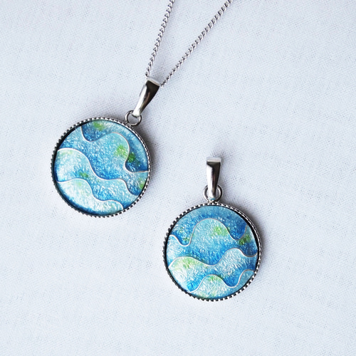 七宝焼 ペンダントトップ ｢波｣ ペンダントトップ はなのとざし 通販  