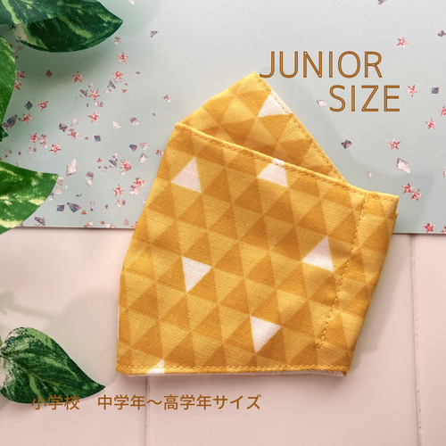 和柄 舟形マスク 大臣マスク 小学生マスク ジュニアマスク 給食マスク
