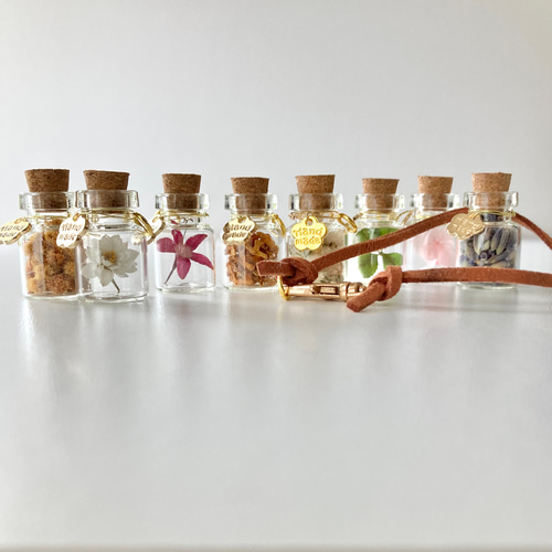 選べるカケラ小瓶 ストラップ チャーム かわいいストラップ ミモザ 四