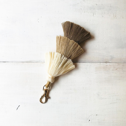 翌日発送】メルカドバッグ プラかごバッグ タッセルつき 無地 グレー