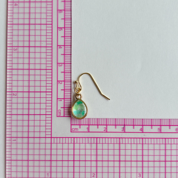 【金具変更可】海洋プラスチックのしずくピアス 9枚目の画像