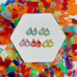 【金具変更可】海洋プラスチックのしずくピアス 8枚目の画像
