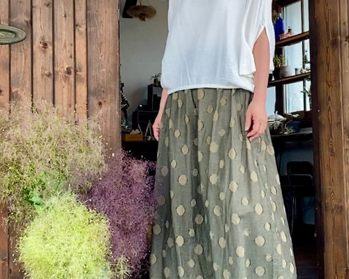 zucca ズッカ ワイドパンツ ウエストゴム 水玉 ドット M - メルカリ